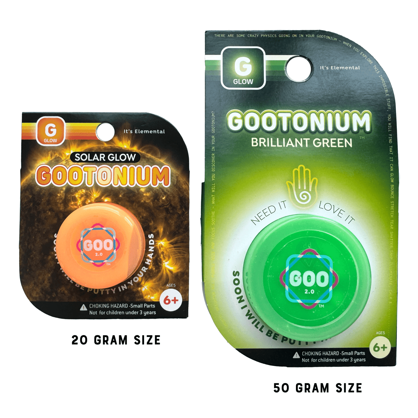 Gootonium: Glowing Orange solar putty - 20g - Copernicus Toys