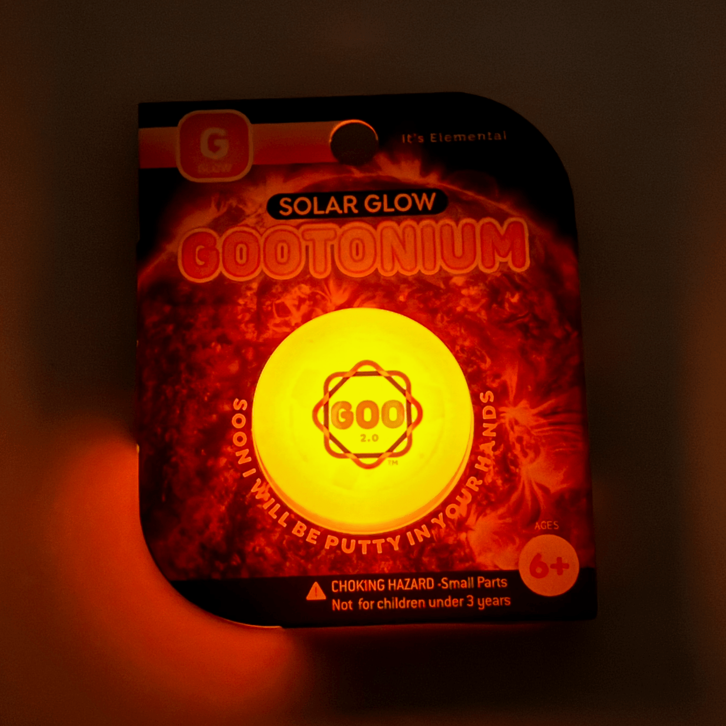 Gootonium: Glowing Orange solar putty - 20g - Copernicus Toys