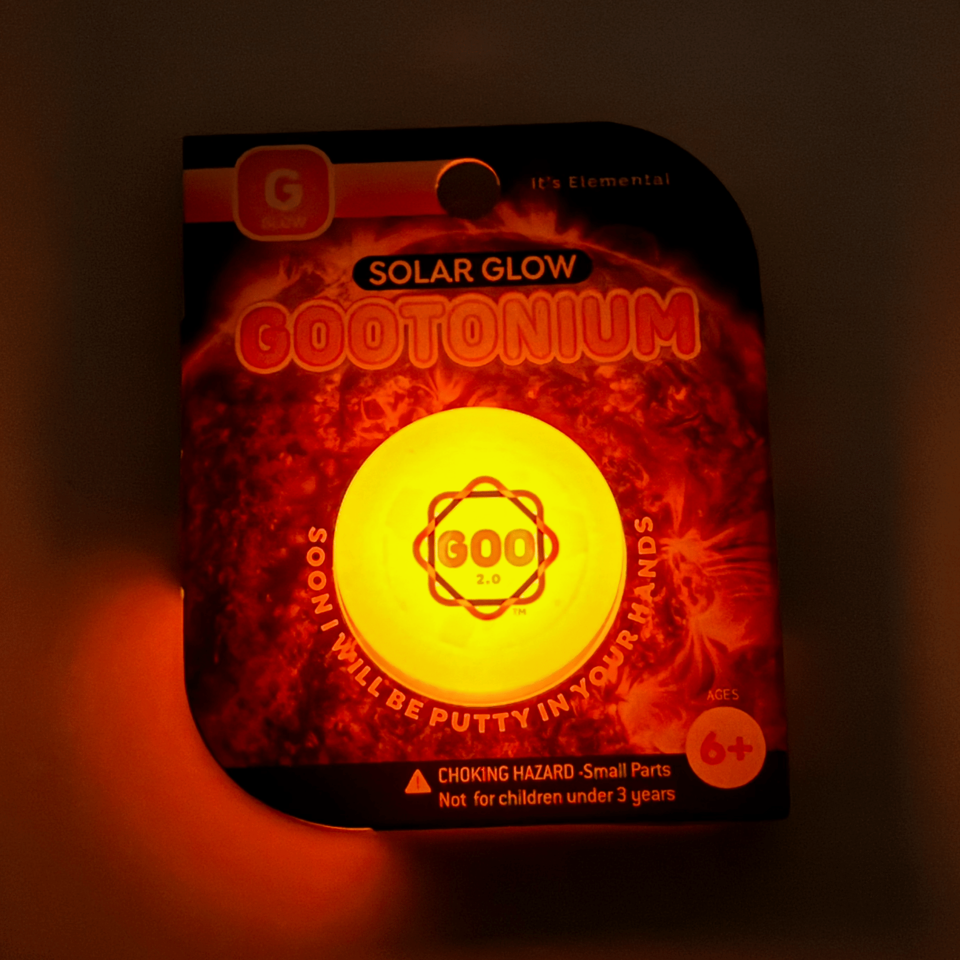 Gootonium: Glowing Orange solar putty - 20g - Copernicus Toys