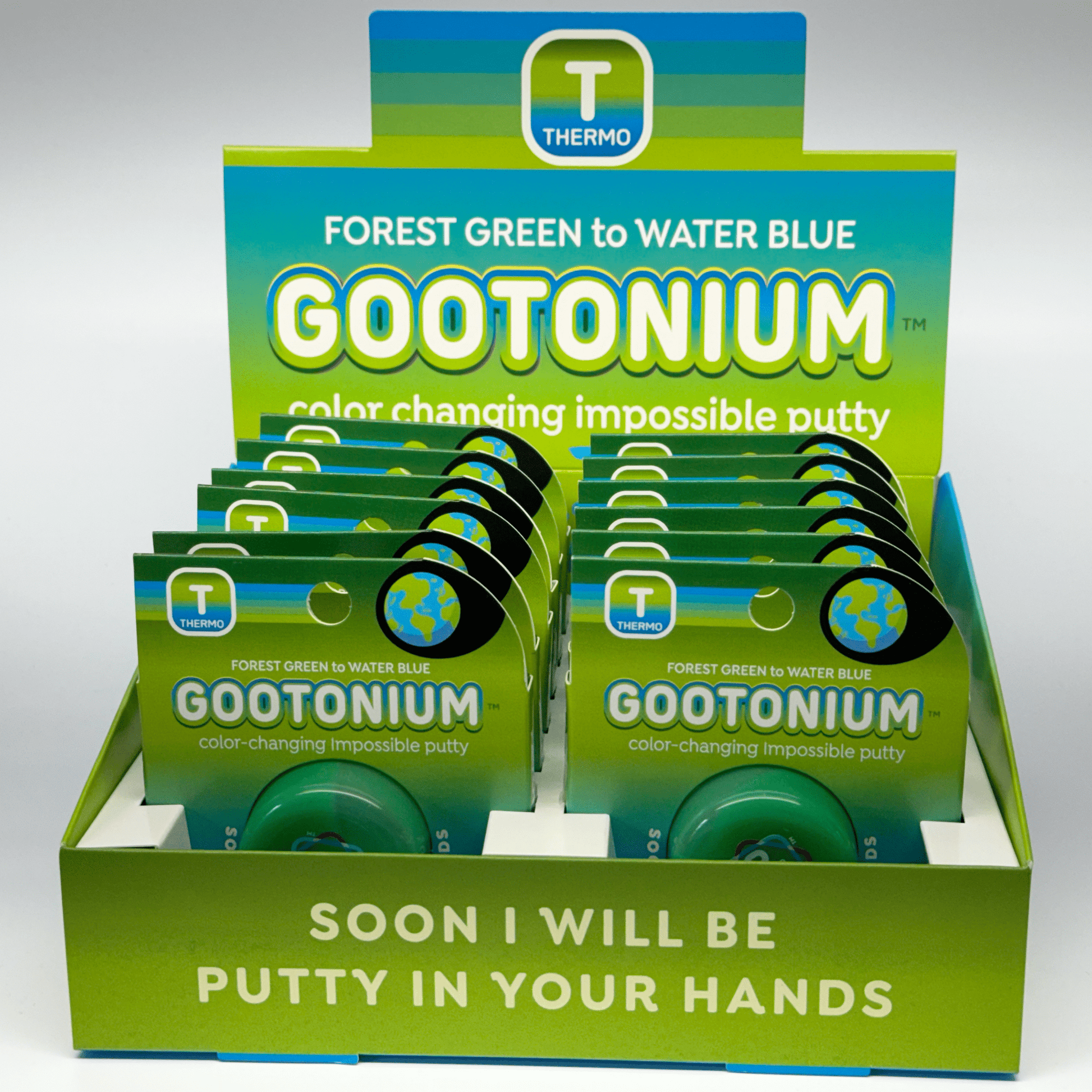 Gootonium: Thermo forest green to water blue putty - 20g - Copernicus Toys