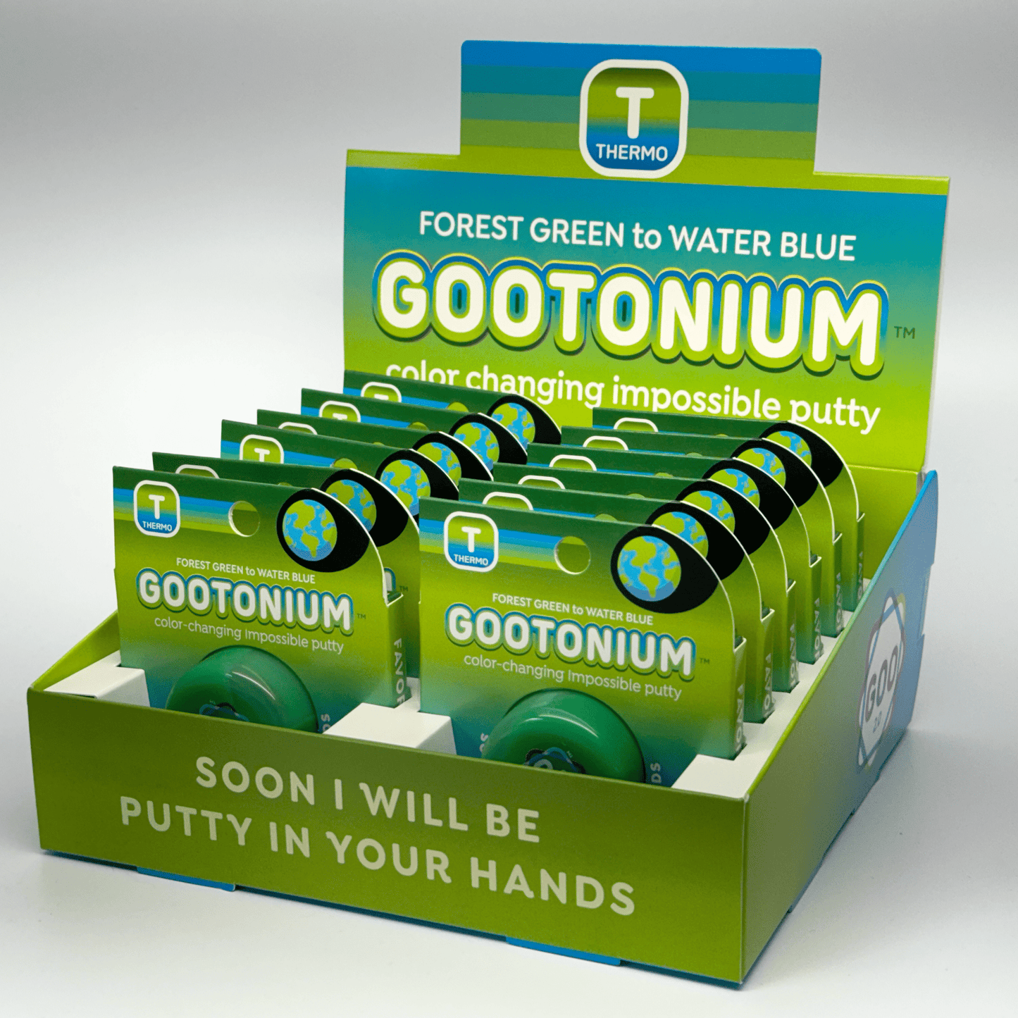 Gootonium: Thermo forest green to water blue putty - 20g - Copernicus Toys