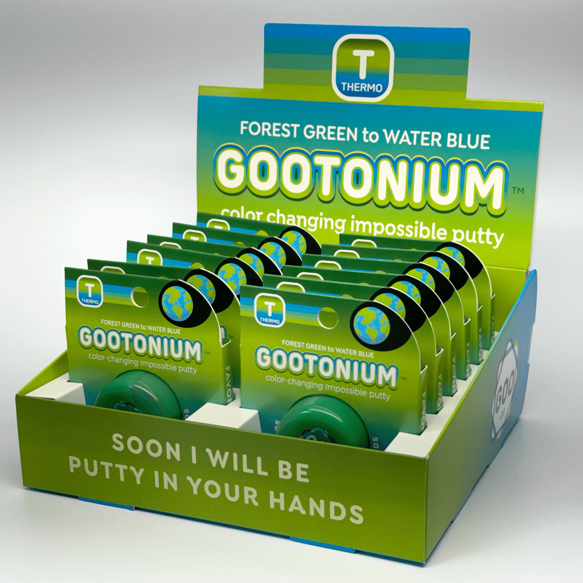Gootonium: Thermo forest green to water blue putty - 20g - Copernicus Toys