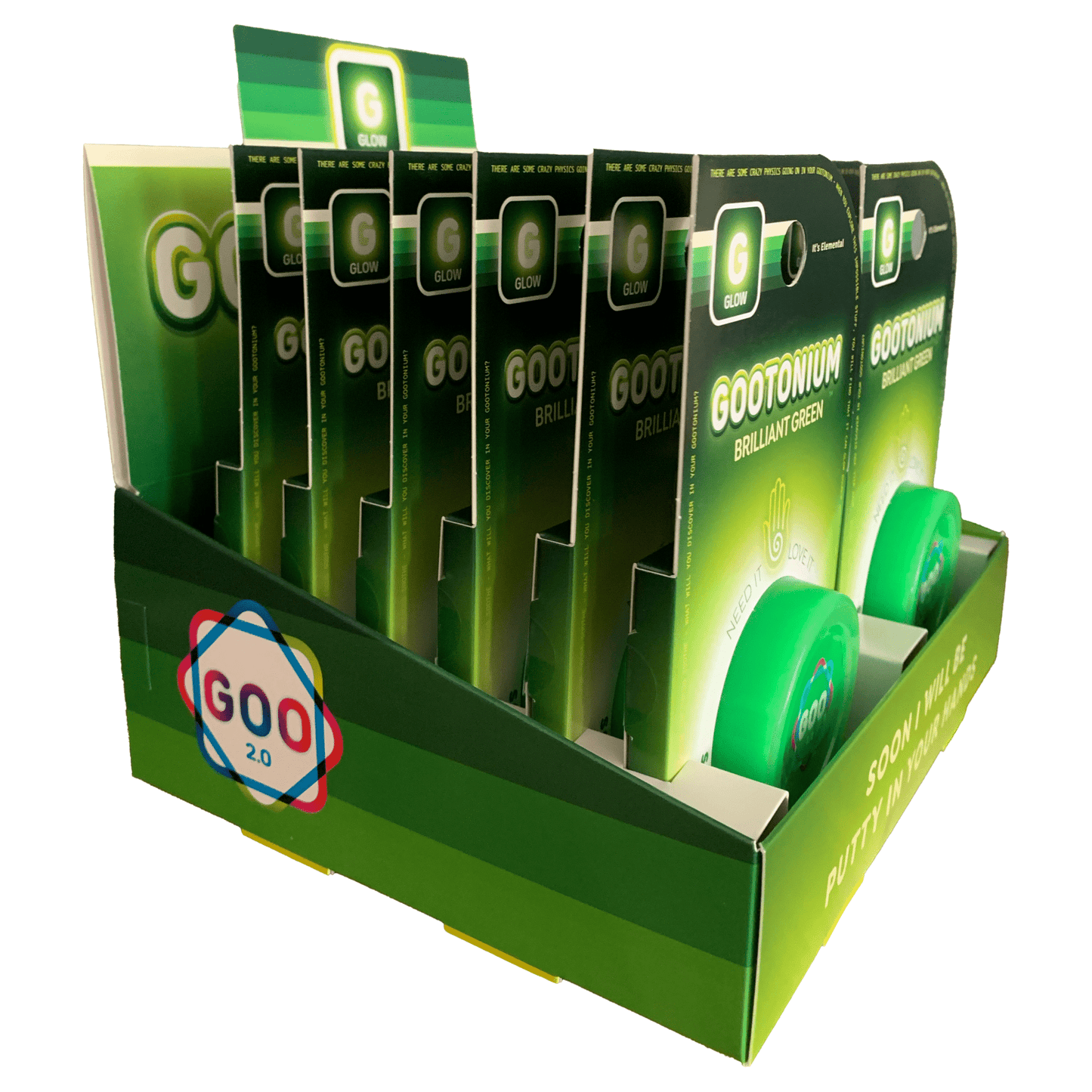 Large Gootonium: Glowing Brilliant Green putty - 50gm - Copernicus Toys
