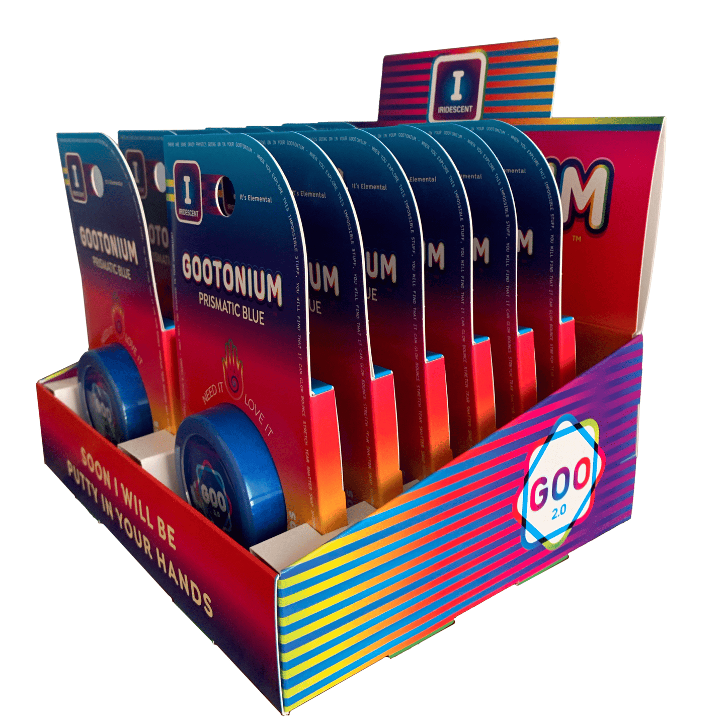 Large Gootonium: Iridescent Blue putty - 50gm - Copernicus Toys