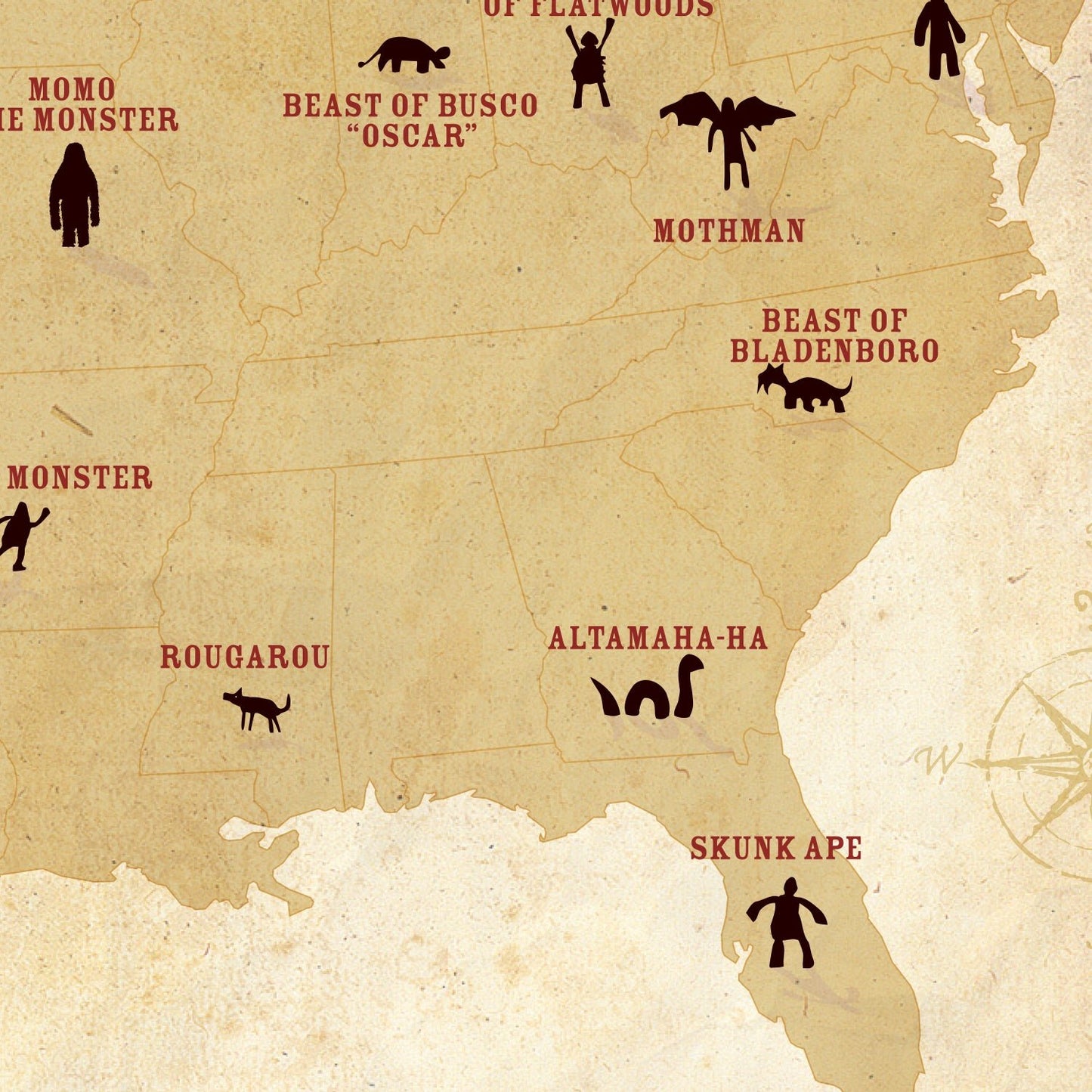 Cryptids of the USA Postcard - Copernicus Toys