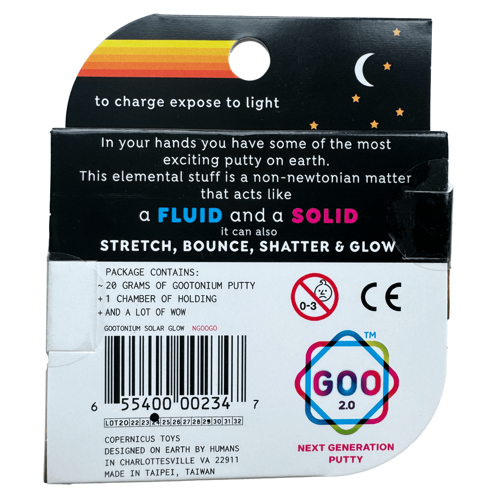 Gootonium: Glowing Orange solar putty - 20g - Copernicus Toys