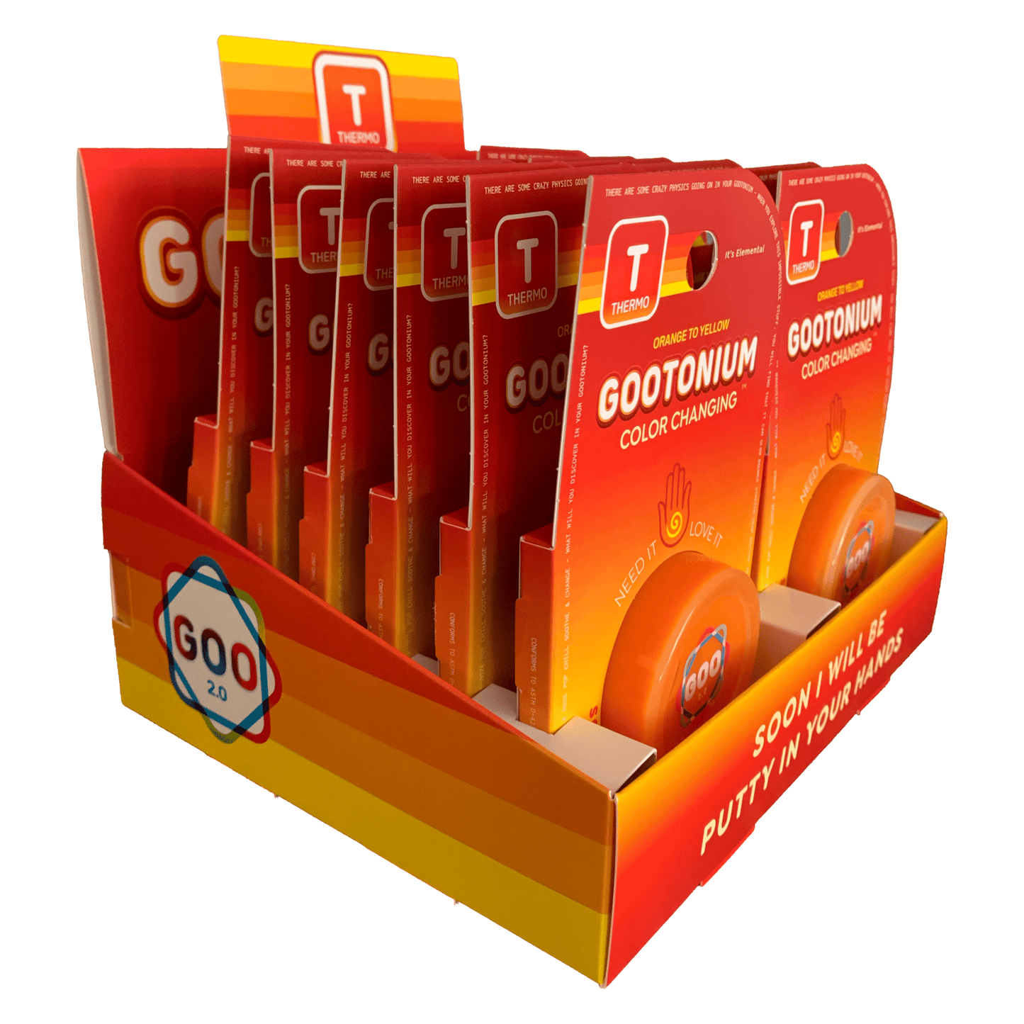 Large Gootonium: Thermo Orange to Yellow putty - 50gm - Copernicus Toys