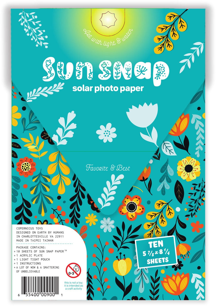 Sun Snap Photo Paper: Sunshine & Creativity - 5.8x8.3” - Copernicus Toys